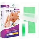 ShineMore Wax Strips for Hair Removal: 64 Hypoallergenic Wax Strips for Legs, Bikini Area, Armpit, Body and Face, Nourishing and Gentle for Sensitive Skin, Includes 4 Calming Oil Wipes