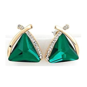 shining diva fashion 18k gold plated latest crystal earrings for women and girls