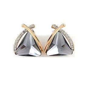shining diva fashion 18k gold plated latest crystal earrings for women and girls