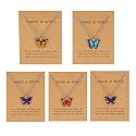 Shining Diva Fashion 5-6 Pcs Latest Stylish Butterfly Jewellery Necklace Set for Women Pendant Necklace Gifts for Girls