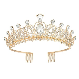 shining diva fashion crystal tiara and crown for women stylish headband crowns with comb tiaras for girls kids queen princess wedding bridal birthday gift hair accessories