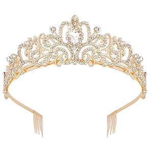 shining diva fashion crystal tiara and crown for women stylish headband crowns with comb tiaras for girls kids queen princess wedding bridal birthday gift hair accessories