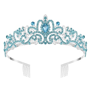 shining diva fashion crystal tiara and crown for women stylish headband crowns with comb tiaras for girls kids queen princess wedding bridal birthday gift hair accessories