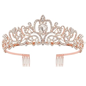 shining diva fashion crystal tiara and crown for women stylish headband crowns with comb tiaras for girls kids queen princess wedding bridal birthday gift hair accessories