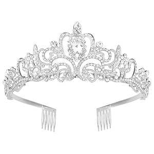 shining diva fashion crystal tiara and crown for women stylish headband crowns with comb tiaras for girls kids queen princess wedding bridal birthday gift hair accessories