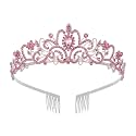 Shining Diva Fashion Crystal Tiara and Crown for Women Stylish Headband Crowns with Comb Tiaras for Girls Kids Queen Princess Wedding Bridal Birthday Gift Hair Accessories