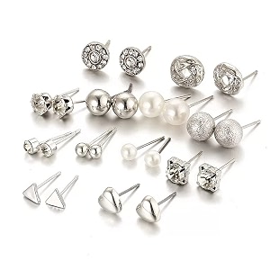shining diva fashion latest stylish combo design 12 pairs metal earrings for women and girls j10869er silver 1