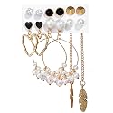 Shining Diva Fashion Latest Stylish Combo Design 6 Pairs Metal Earrings for Women and Girls