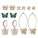 Shining Diva Fashion Latest Stylish Combo Design 6 Pairs Metal Earrings for Women and Girls