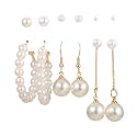 Shining Diva Fashion Latest Stylish Combo Design 6 Pairs Metal Earrings for Women and Girls