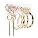 Shining Diva Fashion Latest Stylish Combo Design 6 Pairs Metal Earrings for Women and Girls