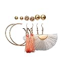 Shining Diva Fashion Latest Stylish Combo Design 6 Pairs Metal Earrings for Women and Girls