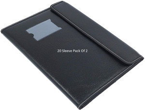 shining zon leather 20 sleeves magnetic file folder for documents certificates