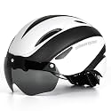 Shinmax Bike Helmet for Men Women, Bicycle Helmet with Detachable Magnetic Goggles Adjustable for Adult Road Biking Mountain Cycling Helmet