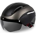 Shinmax Bike Helmet for Men Women, Bicycle Helmet with Detachable Magnetic Goggles Adjustable for Adult Road Biking Mountain Cycling Helmet