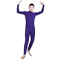 Shinningstar Boys' Men's Zentai Unitard Spandex Turtleneck Long Sleeve Dancewear Bodysuit