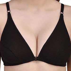 SHINOWHITE Cotton Front Open Sports Bra for