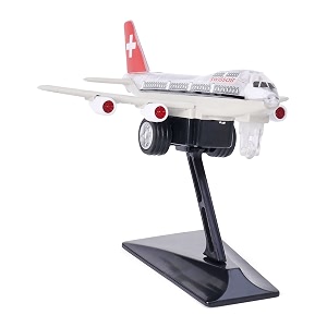shinsei dx jumbo 747 airplane maintenance free pullback spring action race toy gift for boys 3 years strong abs plastic no sharp edges bis certified pack of 1 color white