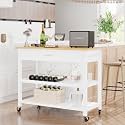 Shintenchi Kitchen Island Cart with Storage,Rolling Kitchen Table