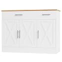 Shintenchi 42" Buffet Cabinet with Storage, Kitchen Barn Door Cabinet