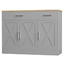 Shintenchi 42" Buffet Cabinet with Storage, Kitchen Barn Door Cabinet