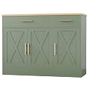Shintenchi 42" Buffet Cabinet with Storage, Kitchen Barn Door Cabinet