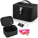 Shinylin Lockable Privacy Storage Bag with Zipper Lid and Lock, Black