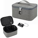 Shinylin Lockable Privacy Storage Bag with Zipper Lid and Lock, Gray