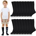 Shinymoon 8 Pairs Kids Compression Socks 15-20 Mmhg for Boys Girls