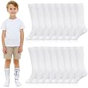 Shinymoon 8 Pairs Kids Compression Socks 15-20 Mmhg for Boys Girls