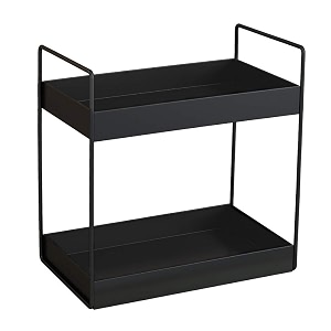 shiok decor 2-tier standing rack kitchenbathroom countertop storage shelf organizer black in colourmake in india