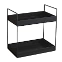 SHIOK DECOR® 2-Tier Standing Rack, Kitchen/Bathroom Countertop Storage Shelf Organizer, Black in Colour(Make in India)