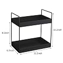 SHIOK DECOR 2-Tier Standing Rack- Kitchen|Bathroom Countertop Storage Shelf Organizer- Black (Make in Bharat)