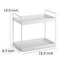 SHIOK DECOR® 2-Tier Standing Rack-Bathroom Countertop Storage Shelf Organizer- (White) (Make in Bharat)