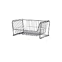 SHIOK DECOR Kitchen 2-tier Stackable Storage Metal Fruit Vegetable Basket Rack, Floor Standing &amp; Counter top Dual Use, Home Space Save Designshelf, Black (Make In Bharat)