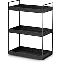 shiok decor® 3-Tier Standing Rack, bathroom Countertop Storage Shelf Organizer,spice storage organizer black make in india