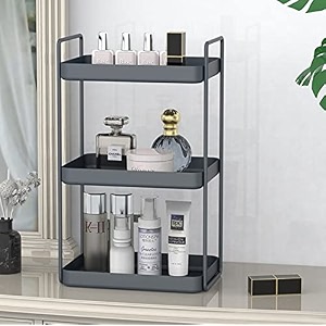 shiok decor metal 3-tier vanity countertop bathroom storage shelf 12234 x 16934 x 6734 grey