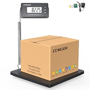 shipping scale 720lb x 1oz high accuracy postal scale ultra thin abs large platform super lightweight postal scale for shipping packages small business post offices luggage scale battery and