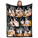 Ships Next Day, Best Friends Birthday Gifts for Women, Custom Blanket with Photos Personalized Flannel Throw Blankets Customized Blanket for Women Christmas Bestie Gift 40" W x 50" L