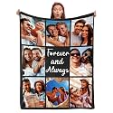 Ships Next Day, Couple Gifts Custom Blanket with Photos Personalized Flannel Throw Blankets Gifts for Boyfriend Girlfriend Customized Blanket Personalized for Wife (09-8 Photos, Baby（30"×40"))