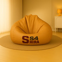 SHIRA 24 4XL Tear Drop Bean Bag Cover  (Without Beans) (Tan)