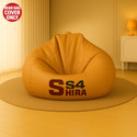 SHIRA 24 5XL Tear Drop Bean Bag Cover  (Without Beans) (Tan)