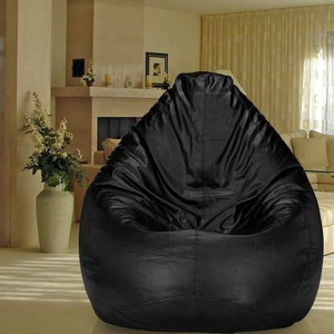shira 24 jumbo filled  teardrop bean bag  with bean filling black