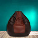 SHIRA 24 Jumbo (Filled ) Teardrop Bean Bag  With Bean Filling (Tan, Brown)