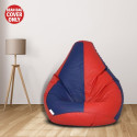 SHIRA 24 Jumbo Tear Drop Bean Bag Cover  (Without Beans) (Red, Blue)
