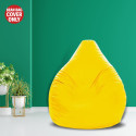 SHIRA 24 Jumbo Tear Drop Bean Bag Cover  (Without Beans) (Yellow)