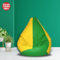 SHIRA 24 Jumbo Tear Drop Bean Bag Cover  (Without Beans) (Green, Yellow)