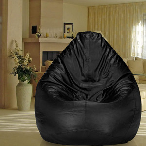 shira 24 large filled  teardrop bean bag  with bean filling black