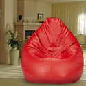 SHIRA 24 Large (Filled ) Teardrop Bean Bag  With Bean Filling (Red)