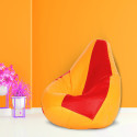 SHIRA 24 Large (Filled ) Teardrop Bean Bag  With Bean Filling (Yellow, Red)